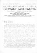 Notiziario Centrale Dicembre 1935 - Itinerari alpinismo trekking scialpinismo