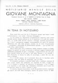Notiziario Centrale Ottobre 1936 - Itinerari alpinismo trekking scialpinismo
