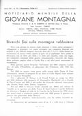 Notiziario Centrale Dicembre 1936 - Itinerari alpinismo trekking scialpinismo