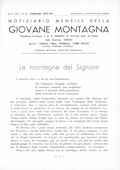 Notiziario Centrale Febbraio 1937 - Itinerari alpinismo trekking scialpinismo