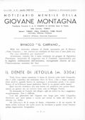 Notiziario Centrale Aprile 1937 - Itinerari alpinismo trekking scialpinismo