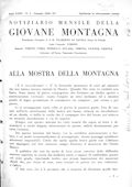 Notiziario Centrale Gennaio 1938 - Itinerari alpinismo trekking scialpinismo