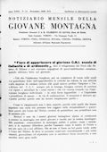 Notiziario Centrale Novembre 1938 - Itinerari alpinismo trekking scialpinismo
