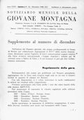 Notiziario Centrale Dicembre 1938 Supplemento - Itinerari alpinismo trekking scialpinismo