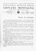 Notiziario Centrale Novembre 1940 - Itinerari alpinismo trekking scialpinismo