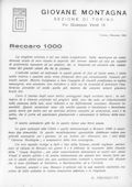 Notiziario Sezione di Torino Gennaio 1955 - Itinerari alpinismo trekking scialpinismo
