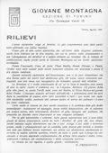 Notiziario Sezione di Torino Agosto 1955 - Itinerari alpinismo trekking scialpinismo