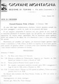 Notiziario Sezione di Torino Ottobre 1960 - Itinerari alpinismo trekking scialpinismo