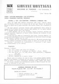 Notiziario Sezione di Torino Gennaio 1962 - Itinerari alpinismo trekking scialpinismo